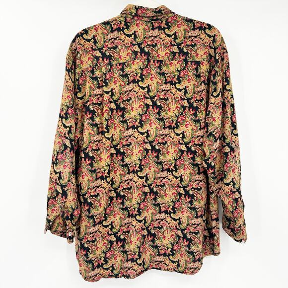 Guess by Georges Marciano Womens VTG Vintage 80s Psychedelic Paisley Shirt 3 - Picture 8 of 8